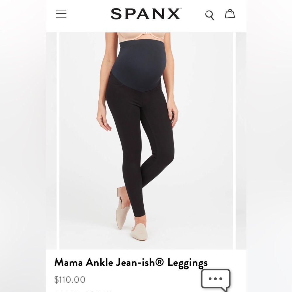 Spanx Mama Ankle Jean-ish pants in black. Size xs